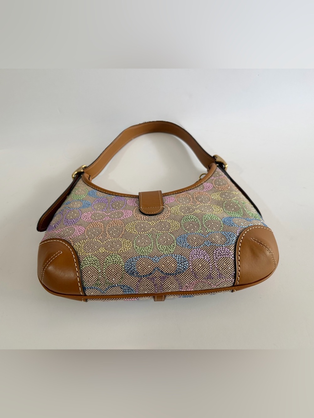 COACH Rainbow Candy Crystal Hamptons Hobo Bag - Picture 10 of 14